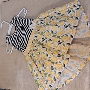 Little Lass Toddler Girls Sundress - 2T Stripes & Lemons